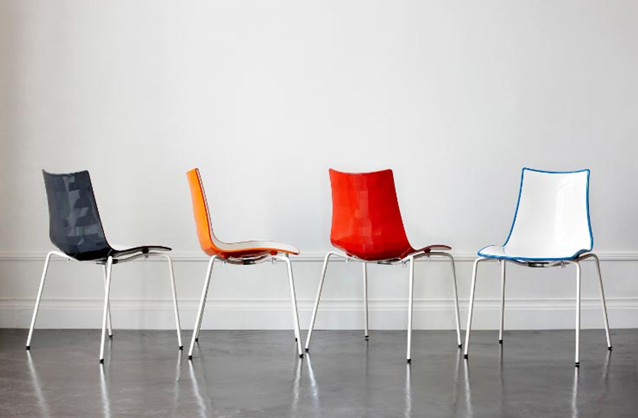 ZEBRA Canteen stackable chair, made from Recyclable polymer with chrome legs. 4 ZEBRA Canteen stackable chair, made from Recyclable polymer with chrome legs. - Image 4