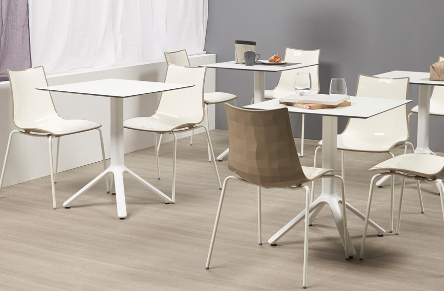 ZEBRA Canteen stackable chair, made from Recyclable polymer with chrome legs. 5 ZEBRA Canteen stackable chair, made from Recyclable polymer with chrome legs. - Image 5