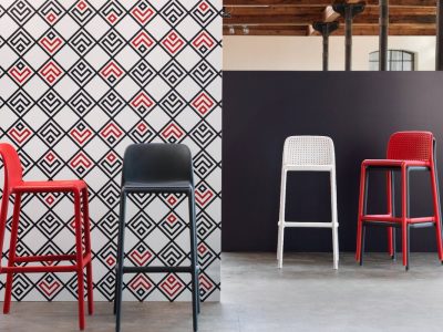 Lido Outdoor Polypropylene Stool Lightweight Stackable Non Slip Feet Recyclable.