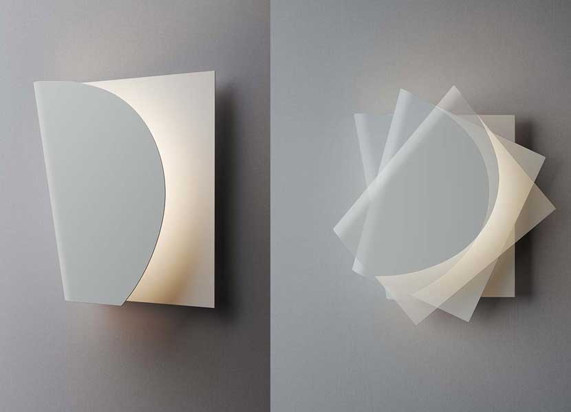 Wall Lighting with a Rotating Structure, Powder Coated Aluminium, 4 Finishes. 2 Wall Lighting with a Rotating Structure, Powder Coated Aluminium, 4 Finishes. - Image 2