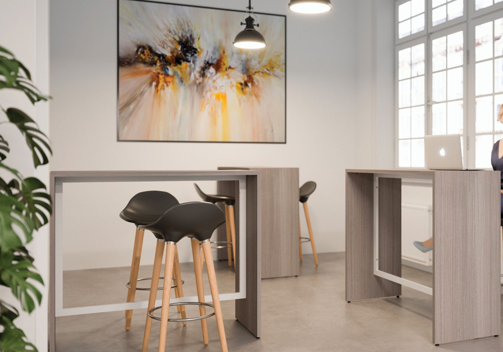 DETENTE Coworking High Table Oval or Rectangular shape Structural metal frame 8 DETENTE Coworking High Table Oval or Rectangular shape Structural metal frame - Image 8