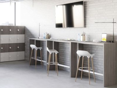 DETENTE Coworking High Table Oval or Rectangular shape Structural metal frame