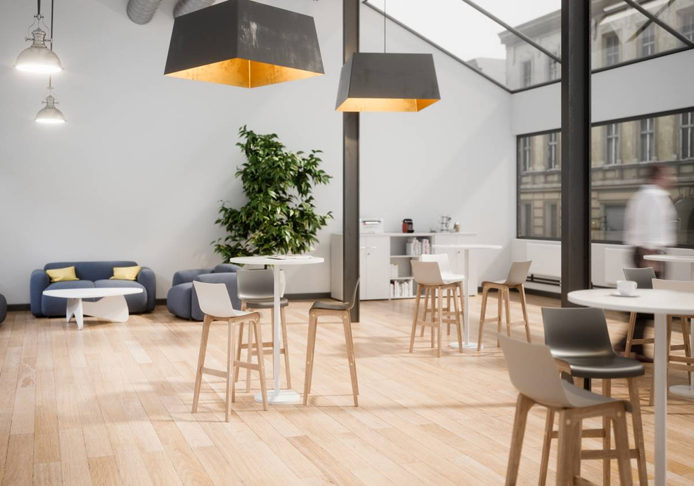 DETENTE Coworking High Table Oval or Rectangular shape Structural metal frame 5 DETENTE Coworking High Table Oval or Rectangular shape Structural metal frame - Image 5