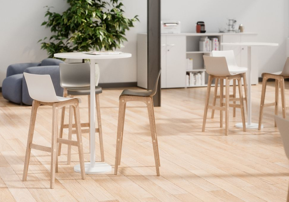 DETENTE Coworking High Table Oval or Rectangular shape Structural metal frame 3 DETENTE Coworking High Table Oval or Rectangular shape Structural metal frame - Image 3