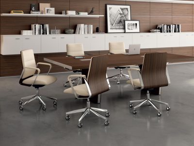 Directa High Back Ergonomic Executive Armchair with Headrest, Aluminium Base