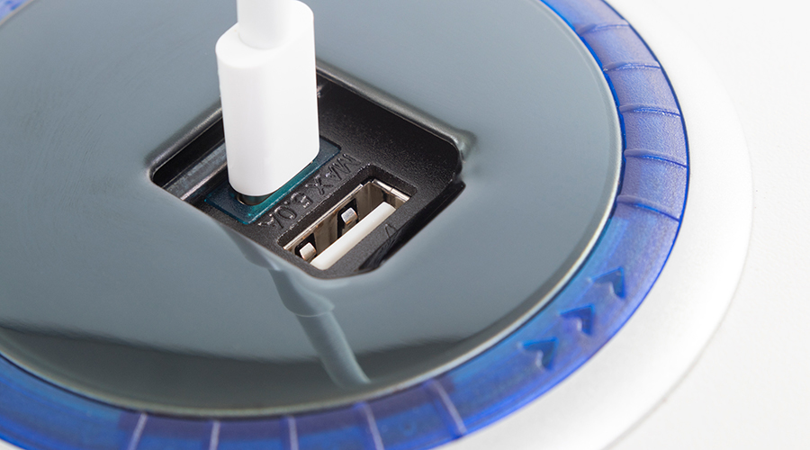 PABLO USB module, easy-fit,silver or gloss black finish, Type A & C USB sockets. 3 PABLO USB module, easy-fit,silver or gloss black finish, Type A & C USB sockets. - Image 3