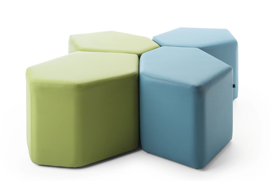 BAZALTO Hexagonal Poufs offer a customizable layout for less formal spaces 8 BAZALTO Hexagonal Poufs offer a customizable layout for less formal spaces - Image 8