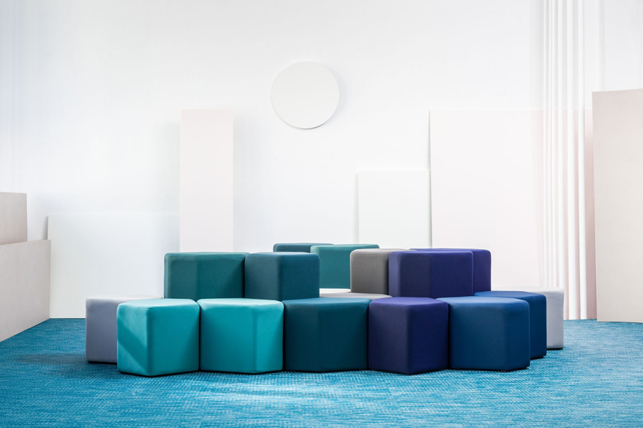 BAZALTO Hexagonal Poufs offer a customizable layout for less formal spaces 2 BAZALTO Hexagonal Poufs offer a customizable layout for less formal spaces - Image 2