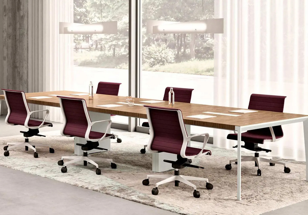 X9 Italian designed Meeting Tables, quality materials, metal, leather, wood finish 1 X9 Italian designed Meeting Tables, quality materials, metal, leather, wood finish
