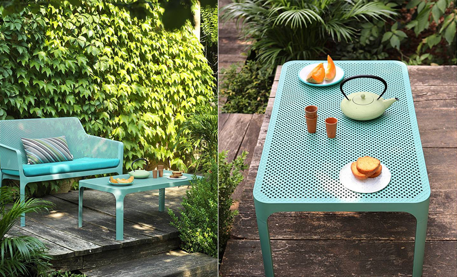 Net Table is made of fiberglass, with square patterns. Indoor and outdoor use 2 Net Table is made of fiberglass, with square patterns. Indoor and outdoor use - Image 2