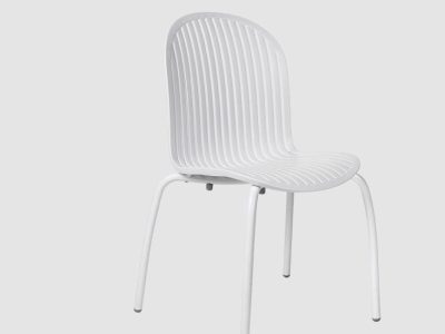 Ninfea One piece polypropylene chair without armrests, non-slip feet Recyclable