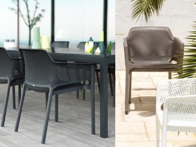 Net One Piece Polypropylene Chair, Non Slip Feet, Matt Finish, Recyclable.