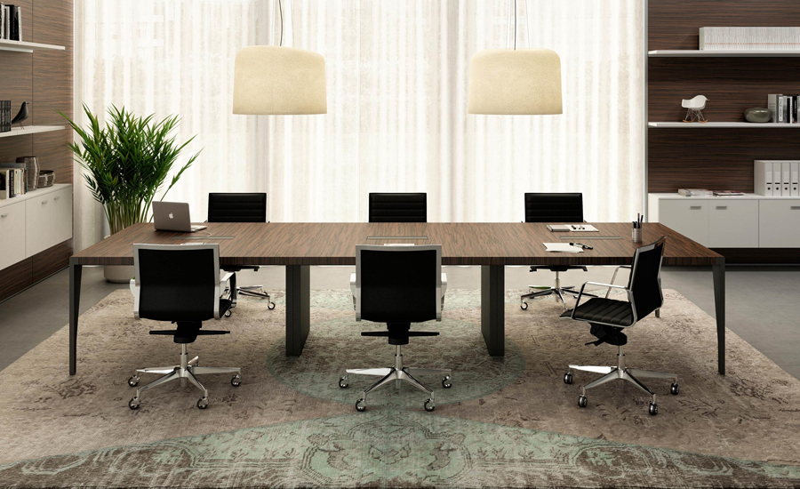 X9 Italian designed Meeting Tables, quality materials, metal, leather, wood finish 2 X9 Italian designed Meeting Tables, quality materials, metal, leather, wood finish - Image 2