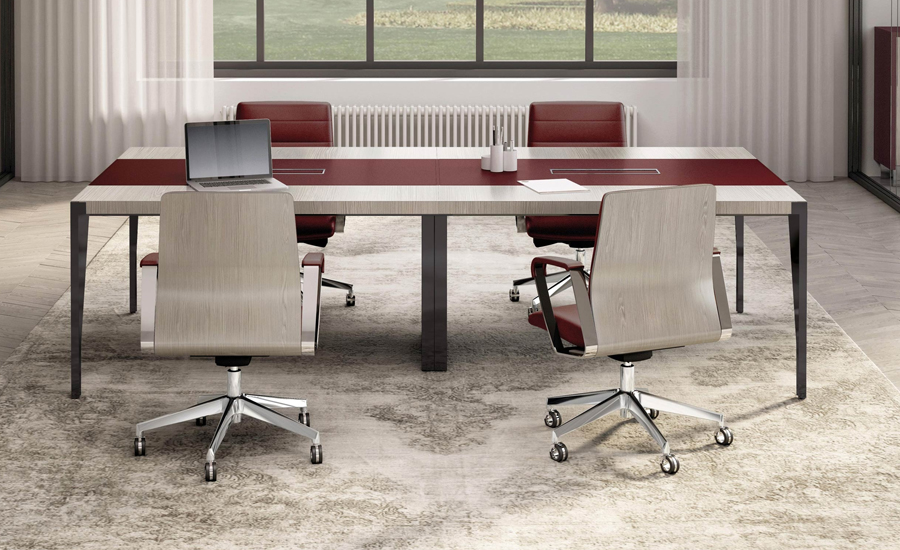 X9 Italian designed Meeting Tables, quality materials, metal, leather, wood finish 3 X9 Italian designed Meeting Tables, quality materials, metal, leather, wood finish - Image 3