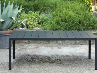 Rio Extendable Table Polypropylene Coated Aluminium Legs Adjustable Height Feet