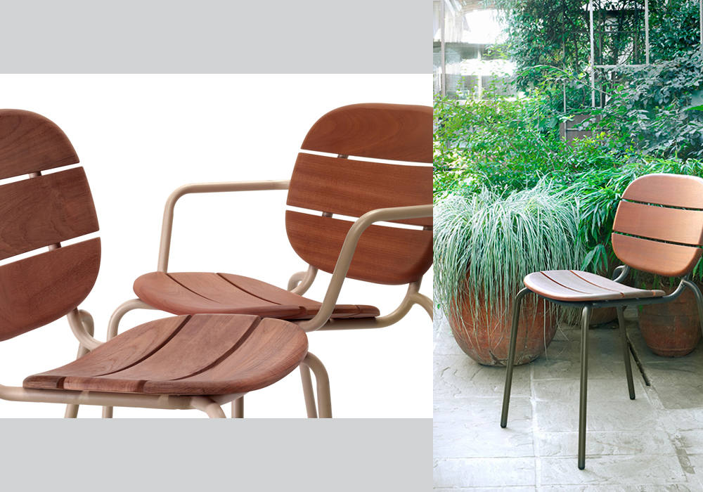 SISI Outdoor/Indoor chair, One Piece, Multi Material Chair, Slender Frame. 3 SISI Outdoor/Indoor chair, One Piece, Multi Material Chair, Slender Frame. - Image 3