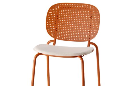 SISI Outdoor/Indoor chair,  One Piece, Multi Material Chair, Slender Frame.