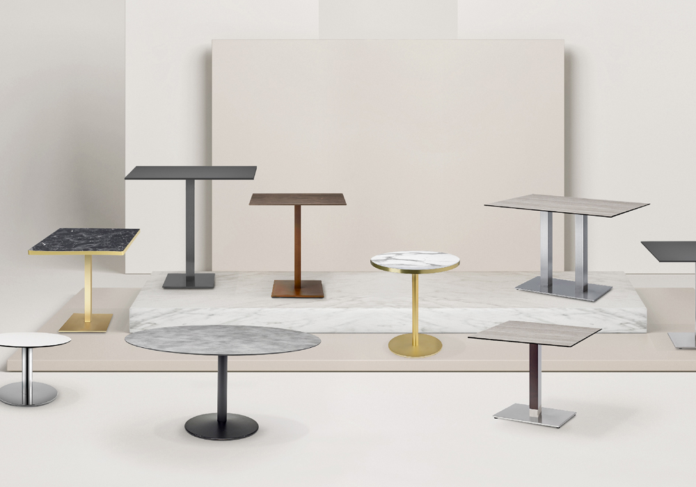 Tiffany Italian Designed Table, Steel Column Base With Top & 3 Height Options. 2 Tiffany Italian Designed Table, Steel Column Base With Top & 3 Height Options. - Image 2