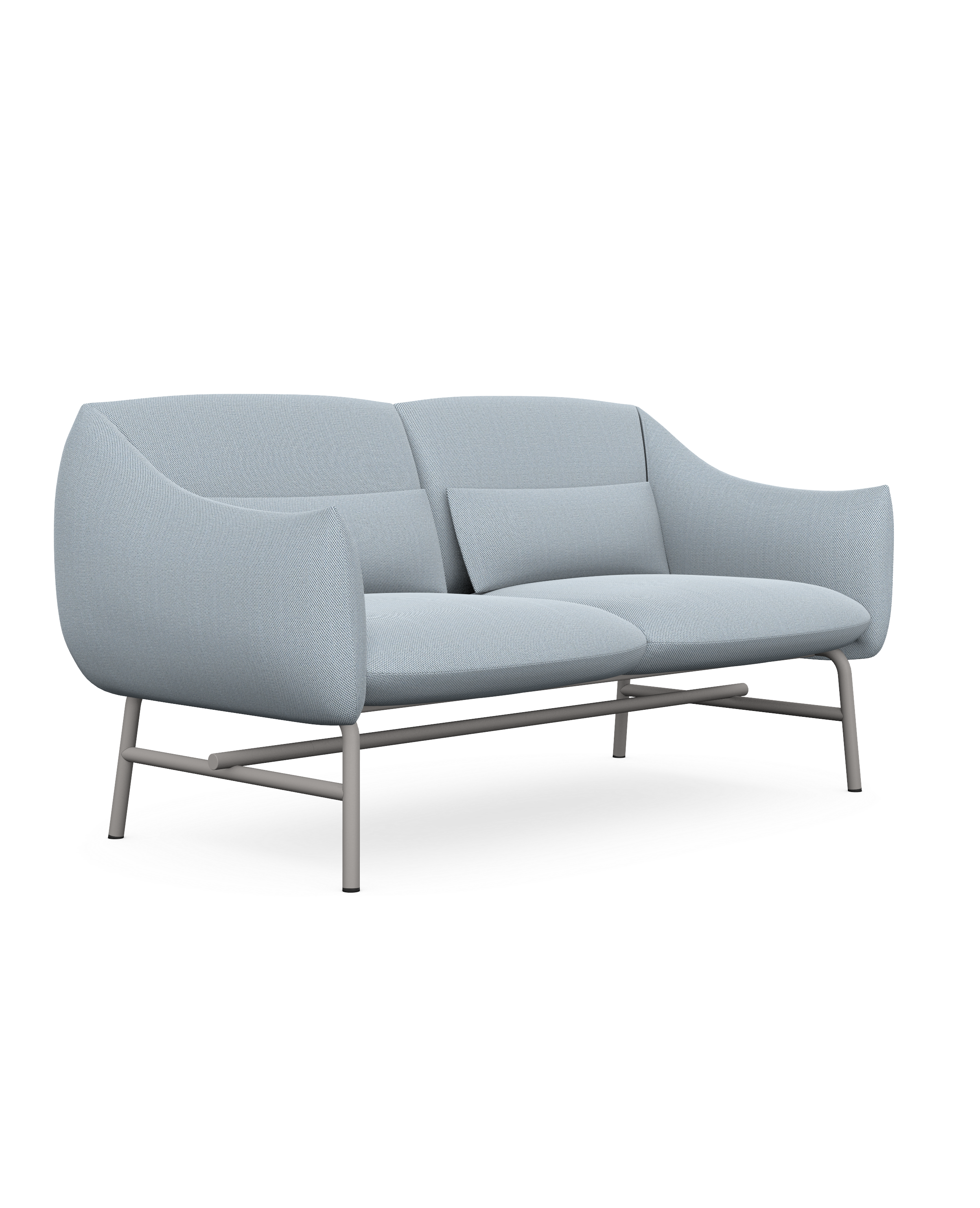 Lua Soft Cushioned Two Seat Sofa With Metal Legs 1 Lua Soft Cushioned Two Seat Sofa With Metal Legs