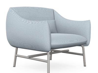 Lua Soft Cushioned Armchair With Metal Legs