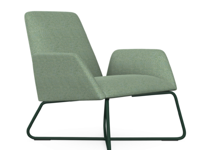 Manta Club Armchair With Skid Base