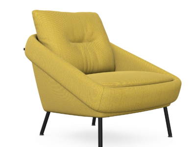 Nome Deep Cushion Armchair with Metal or Wooden Legs