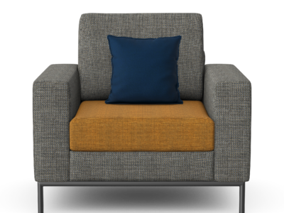 HARRIS - One Seat Sofa, Metal Base