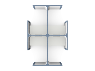 STUDIO WORK - Booth Configuration 3, With Desk Tops