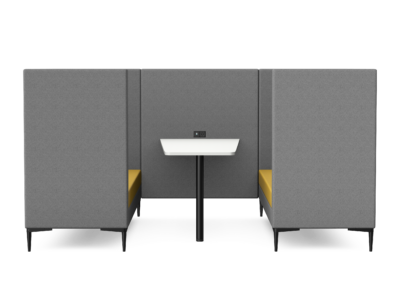 ELEMENT - Six Seat Highback Booth with Table