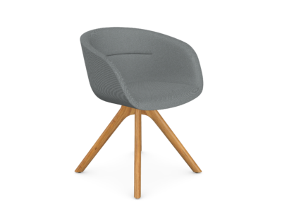 Paxt - Soft Seating Armchairs Full Covered Backrest with Wooden Legs