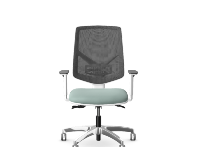 KA-BREMEN White Mesh Back Office Chair With Optional Arms
