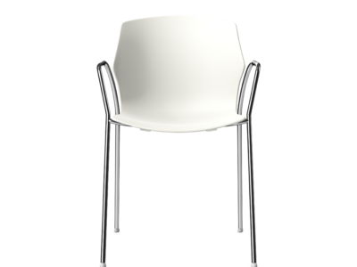 DIFFUSE - Polypropylene Chair With Arms, 4 Metal Legs Conference / Meeting Room Chairs