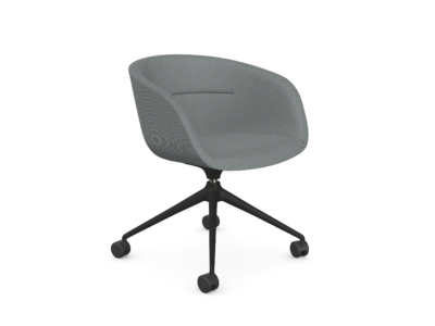 Paxt - Bucket Chair, Cross Type Base on Castors, no Height Adjustment