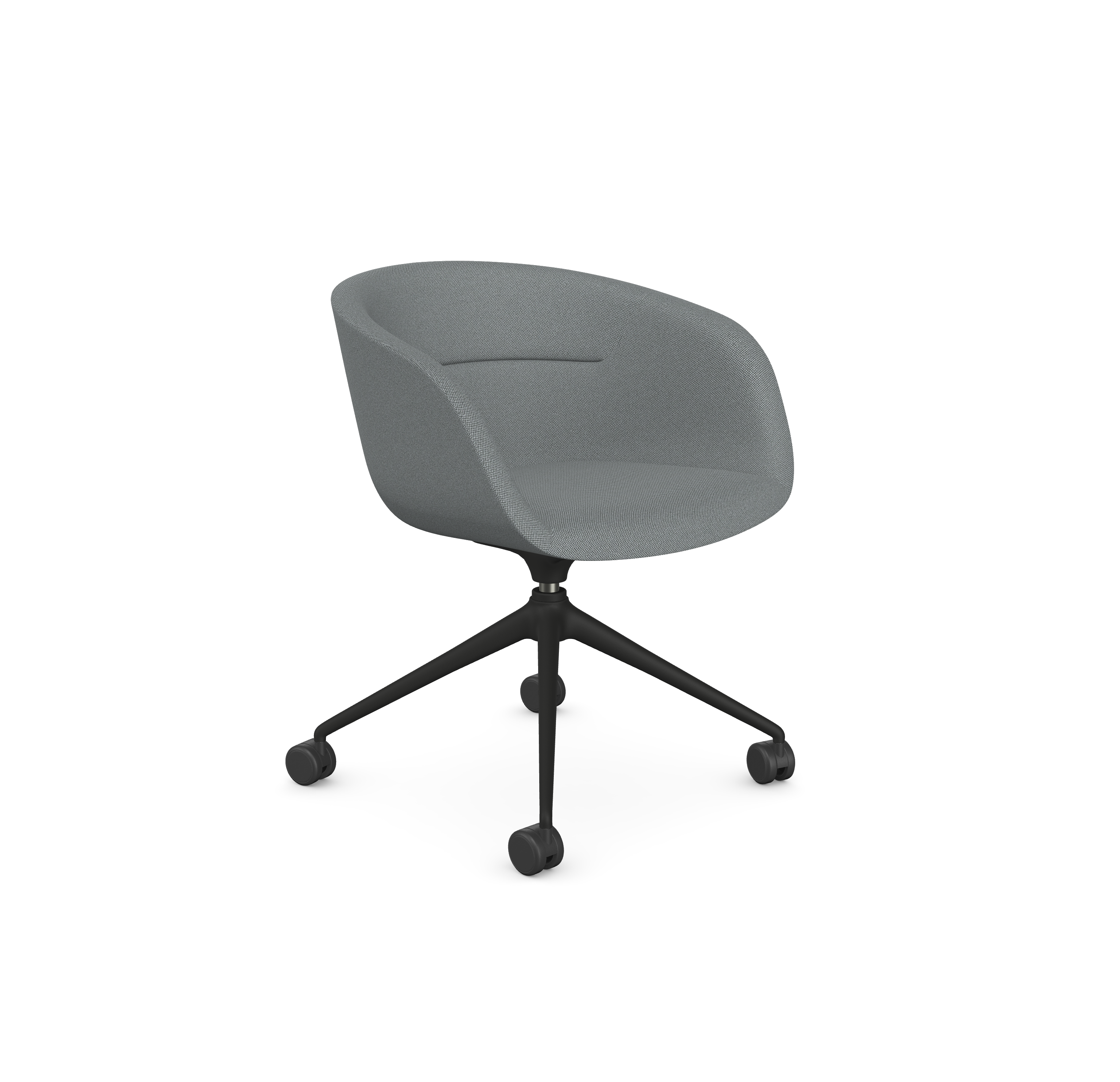 Paxt - Bucket Chair, Cross Type Base on Castors, no Height Adjustment 1 Paxt - Bucket Chair, Cross Type Base on Castors, no Height Adjustment