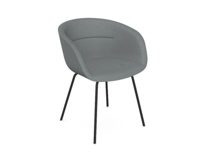 Paxt Soft Seating Armchair Full Covered back and Tubular Legs