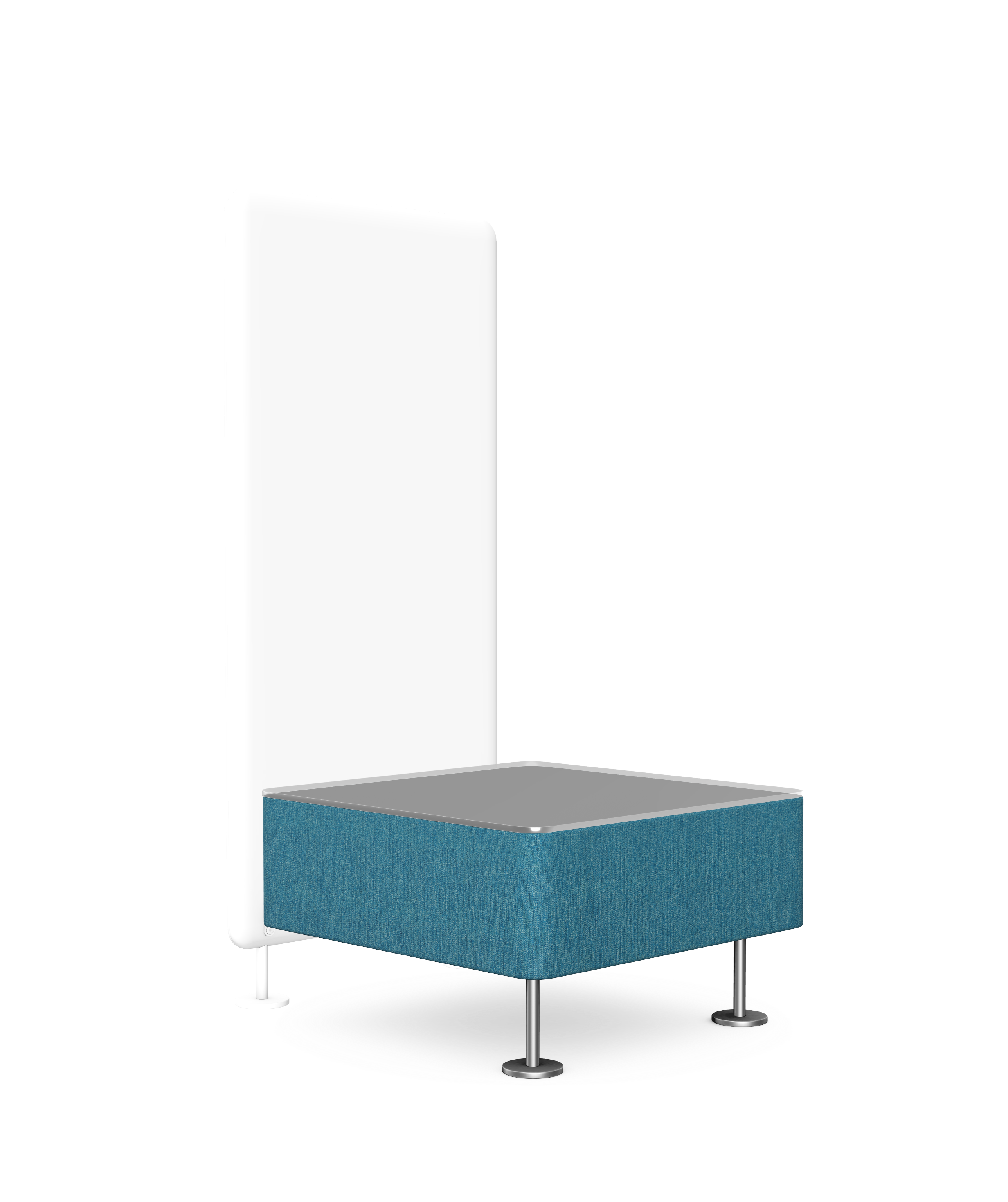 Wall In Square Table with 1 Partition Wall - Model BW1 1 Wall In Square Table with 1 Partition Wall - Model BW1