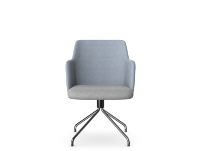 KB-NOMA-BR / BS-ELBA Upholstered Office Chair With Steel Base