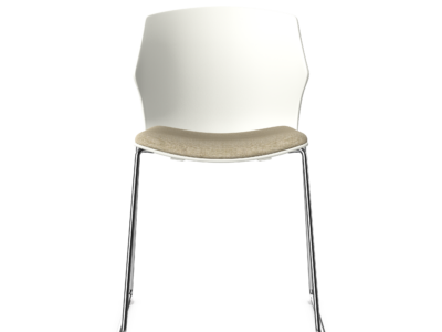 DIFFUSE - Polypropylene Chair, Skid Metal Base