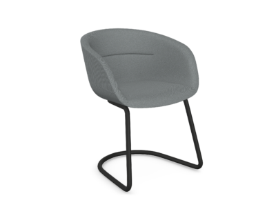 Paxt - Sledge Chair with Fabric Seating, Multiple Colour Options