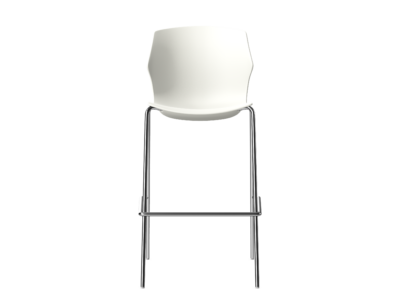 DIFFUSE - Polypropylene Stool, 4 Metal Legs