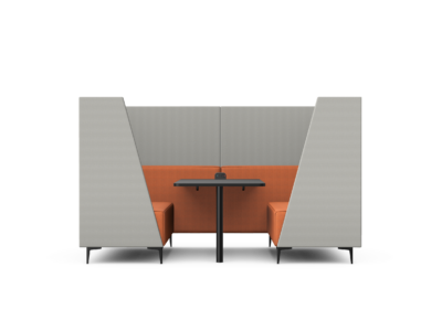 OBAN SOCIAL - Four Seat High Back Enclosed Booth With Table