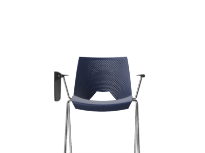 KB-STRIKE-PL / 4-Leg Frame Plastic Chair With Chrome Base And Optional Left Or Right Table