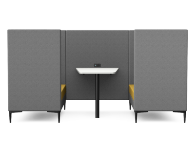 ELEMENT - Four Seat Highback Booth with Table