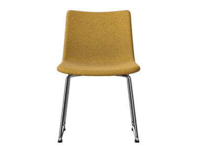 PRIME - Large Upholstered Chair, Skid Metal Base