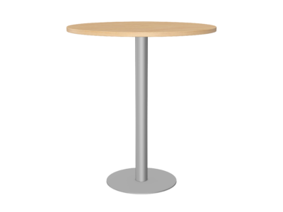 Round Reception Coffee Table with Metal Leg