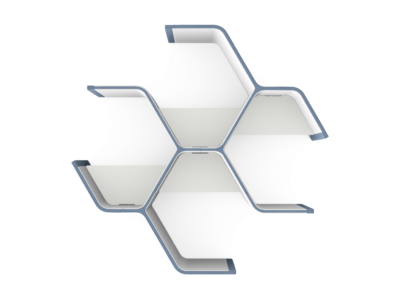 STUDIO WORK - Booth Configuration 6, With Desk Tops