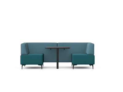 OBAN SOCIAL - Two Seat Low Back Booth With Table