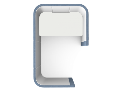 STUDIO WORK - Rectangular, Single Person Open Booth, With Desk Top