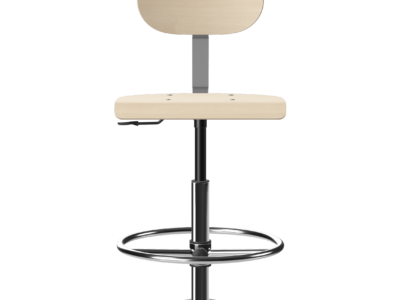 KH-LOGIKA-WOOD Office Sit-Stand Chair with Ring Footrest