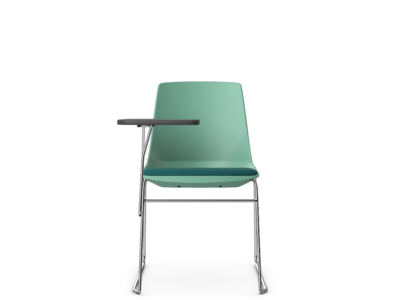 KB-KLC / Plastic Chair With Sled Frame And Optional Left Or Right Table